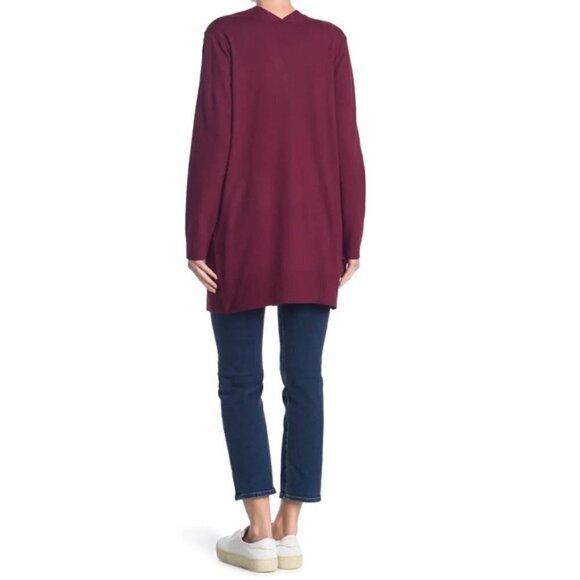 SWEET Romeo BNWOT Burgundy Cardan Open Front Sweater Xsmall New Pockets - Picture 6 of 6